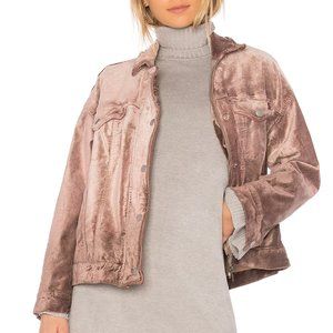 Free People Velvet Trucker Jacket